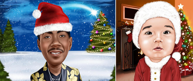 Caricatura di Babbo Natale