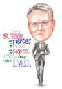 Babalar Günü'nde Fotoğraftan Kişiye Özel Karikatür Çizimi