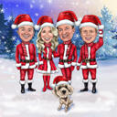 Christmas Santa Cartoon Portrait Corporate Gift