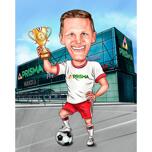 Futbol Karikatürü – Fotoğraftan Komik Futbolcu Hediyesi