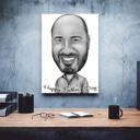 Afdrukken op canvas: gepersonaliseerde cartoon op vaderdag