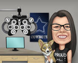 Optician Eye Doctor Caricatura