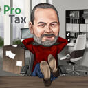 Caricatura del capo in pensione tratta da una foto
