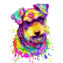 Miniature Schnauzer gaveideer brugerdefineret regnbuehund kunst
