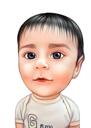 Sweet Infant Baby Caricature Cartoon Portrait from Photos