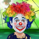 Caricature de clown: Dessiné à la main sur mesure