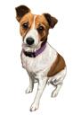 Ritratto di cane in stile acquerello naturale da foto senza schizzi sullo sfondo