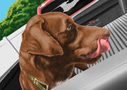 Pittura personalizzata per cani a olio
