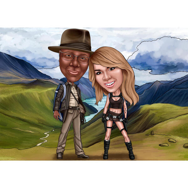 Indiana Jones Couple Dessin