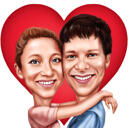 Valentines Day Caricature - Funny Exaggerated Style