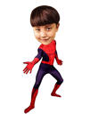 Caricatura de superhéroe infantil a partir de una foto