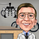 Optician Eye Doctor Caricature