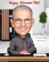 Caricature de manager au bureau