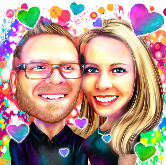 Watercolor Couple Portrait