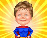 Popart superheld Kid Cartoon
