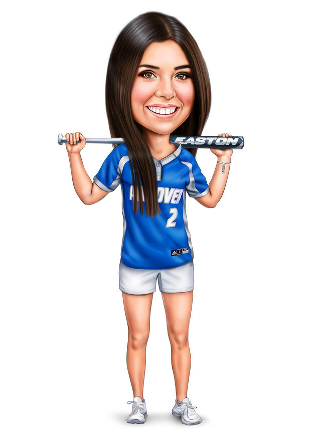 Full Body Baseball Player Cartoon