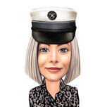 Student, graduierung, karikatur, porträt