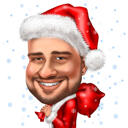 Custom Santa Claus Caricature Drawing