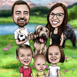 Caricature de famille