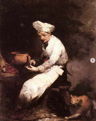 14. "Kuchař a kočka" od Théodule-Augustin Ribot (1860)-0