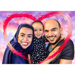 Famiglia nel ritratto del cuore