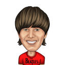 Caricature des Beatles: Portrait de dessin animé coloré
