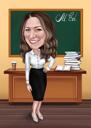 Cadeau pour enseignant - Caricature personnalisée