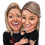 Presente de caricatura de amigos engraçados