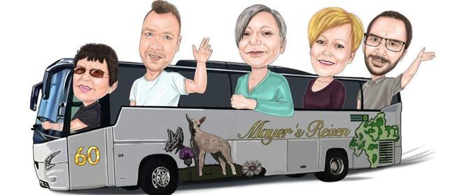 Bus Caricature