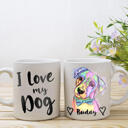 Tasse personnalisée pour chien avec portrait à l'aquarelle