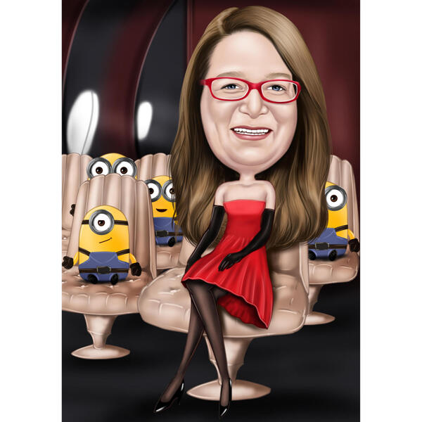 Custom Full Body Caricature for Minions Lovers