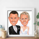 Bryllupsportrættryk på plakat - Brudeparportræt