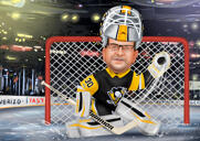 Full Body Hockey Player Caricature