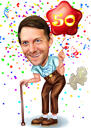 50th Anniversary Caricature Gift from Photos