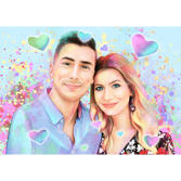 Pastel Watercolor Couple