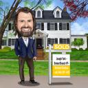 Custom Realtor Caricature Drawing
