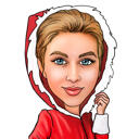 Santa Girl Caricature from Photo