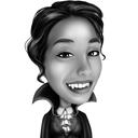 Caricatura de desenho animado de Halloween do vampiro Drácula