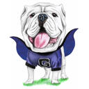 Anpassad bulldogg rolig karikatyr
