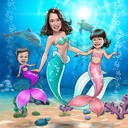 Mermaid Caricature from Photo