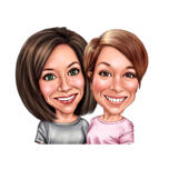Cartoontekening voor 2 personen