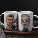 Mies muotokuva sarjakuva valokuvista - Caricature Mug Gift