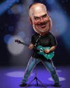 Guitarist on Stage Caricature from Photos for Guitar Lovers