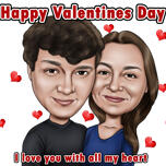 Šťastný Valentýn karikatura - Miluji tě