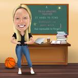 Regalo para el profesor: caricatura personalizada