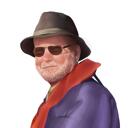 Portrait d'homme peint