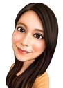 Caricatura de mulher a partir de fotos em estilo colorido