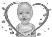 Heart Shaped Love Caricature