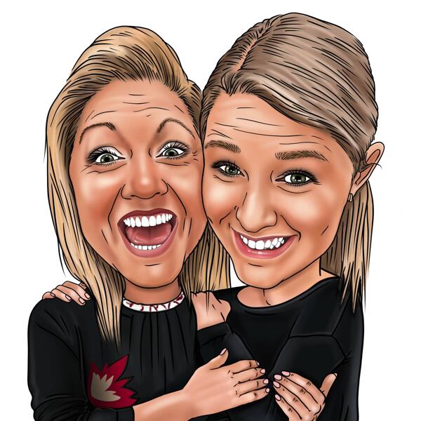 Presente de caricatura de amigos engraçados