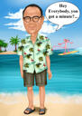 Imagens de caricaturas havaianas personalizadas